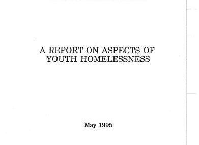 Govt response to the Aspects of Youth Homelessness Report (1995)